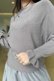 Conrad Batwing Ruffle Cuff Knit Earth
